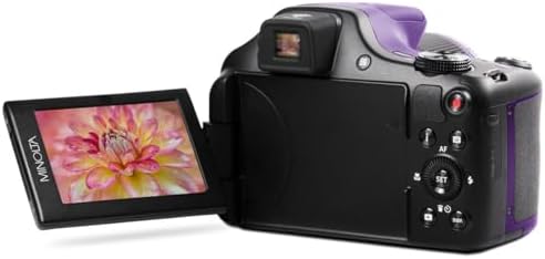 Minolta MN67Z Pro Shot 20MP Camera, 67X Zoom, 1080p HD Video (Red)
