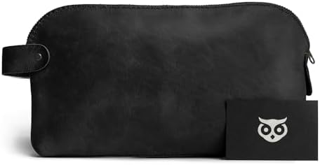 Hide & Drink, Large Rustic All Purpose Utility Bag for Cords & Chargers, Travel Bag, Multi-Purpose Bag, Full Grain Leather