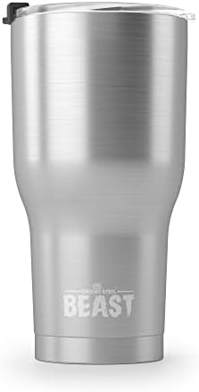 Beast 30 oz Tumbler Stainless Steel Vacuum Insulated Coffee Ice Cup Double Wall Travel Flask (Cupcake Pink)