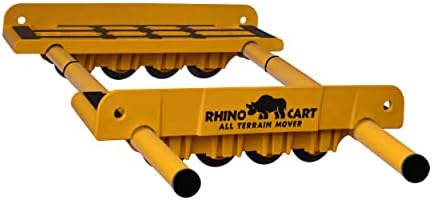 Rhino Cart All Terrain Mover Heavy Duty Appliance Dolly for Building Material Handling & Moving Heavy Furniture with Ease - Expands up to 46” with