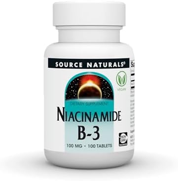 Source Naturals Niacinamide B-3, Dietary Supplement - 100 mg - 100 Tablets
