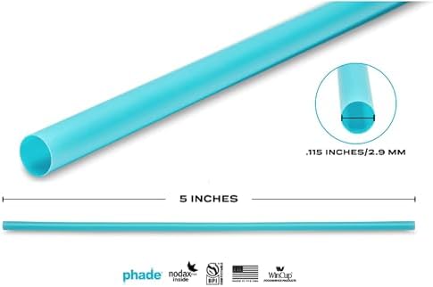 phade Phade 7.75 inch Jumbo Compostable Biodegradable Eco Straws,375 Count,Individually Wrapped,For Cold Drinks Only