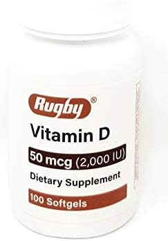 Rugby Vitamin D3 (2000 IU) - 100 Softgels