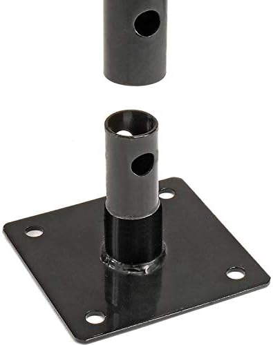 Global Industrial 68" L Wave Bike Rack, Black, Flange Mount, 7-Bike Capacity
