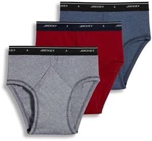 Jockey Classic Low Rise Brief- 3 Pack - 100% Cotton Underwear for Men