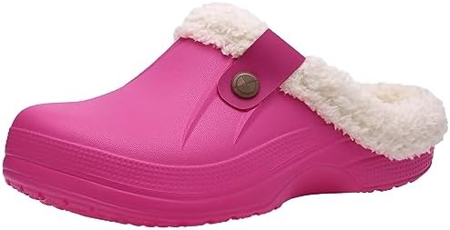Beslip Fur Lined Clogs for Women & Men Fuzzy Slippers with Memory Foam