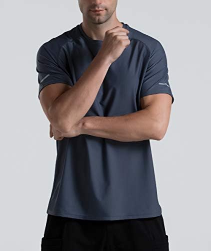 THE GYM PEOPLE Men's Cooling Running Shirts Ice Silk UPF 50+ Workout Tshirt