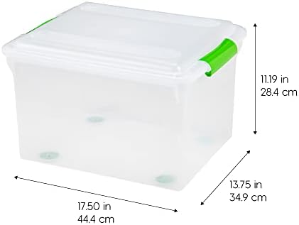 IRIS USA 5-Pack 44 Qt. Letter File Box with Hinged Lid, Clear | Protect important documents, letter and legal files with secure storage for home offices, moving, and long-term organization