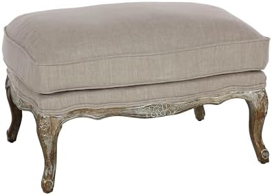 Lexicon Parlier Show Wood Accent Chair - Mid Century Modern Chair for Living Room, Traditional French Country Style, Padded Arms, Reversible Cushion, Solid Wood Frame, Arrives Assembled, Neutral