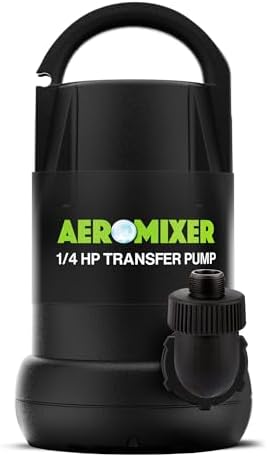 Aeromixer 1/4 HP Transfer Pump - Submersible Water Pumps, Sump Pump for Pool Draining, Portable Electric Garden Utility Pumps 2240 GPH, Heavy Duty Outdoor Water Flow System for Farming and Gardening
