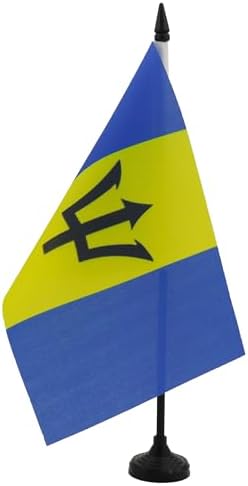 AZ FLAG Nicaragua Table Flag 4x6 in 100D Polyester Plastic Base | Indoor use Nicaraguan 15x10 cm desk flag stitched finish with reinforced edges with plastic pole