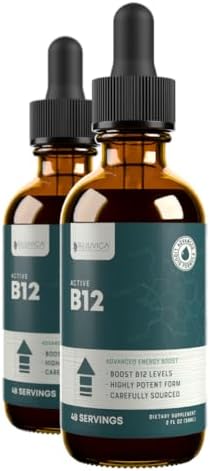 Rejuvica Health Essential B-12 Liquid B12, Supports Energy and a Healthy Nervous System - Convenient Liquid Dropper Absorbs Fast & Tastes Great