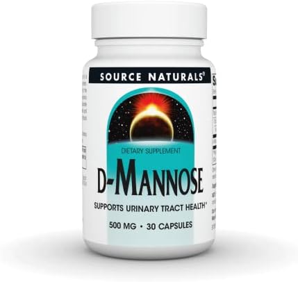 Source Naturals, D-Mannose - 500mg - 30 Capsules | Supports Urinary Tract & Bladder Health