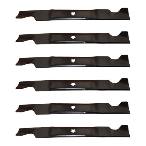 Mower Blades Set of 6 for 46in Deck Fits Poulan, Husqvarna, Ariens