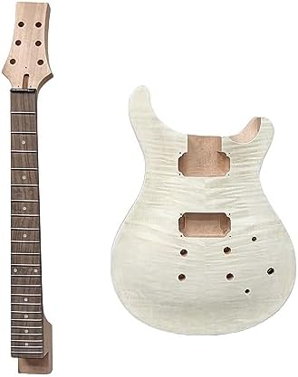 DBL PRS Style Electric Guitar Kits,DIY Electric Guitar,Mahogany Body and Neck Rosewood Fingerboard,Assembled and Painted by Yourself