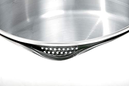 Norpro KRONA 5 Quart Vented Pot with Straining Lid, Stainless Steel,645,Silver