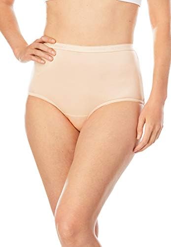 Comfort Choice Plus Size Full Coverage Nylon Brief 10-Pack
