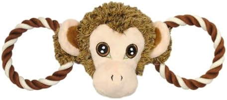 Jolly Pets Jolly Tug-a-Mal Monkey Tug/Squeak Toy, Medium