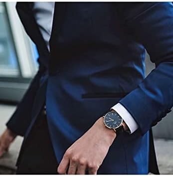 Daniel Wellington Classic Men’s Watch - 36mm - 40mm Case, Japanese Quartz Movement, Leather Strap, Water Resistant, Analog Watch for Men - Sheffield