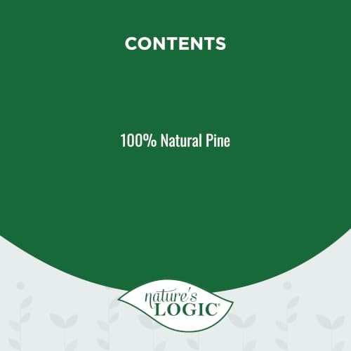 NATURE'S LOGIC Pine Pellet Cat Litter - 100% Natural - Unscented, 12 lb | 100% Natural Pine, Dust-free, Biodegradable, Safe for cats, kittens, reptiles & small pets, Highly absorbent, 12 lb bag