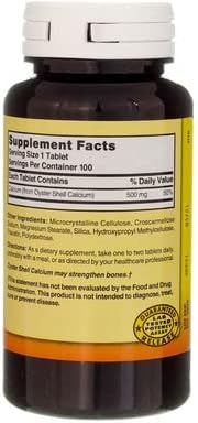 Nature's Blend Oyster Shell Calcium 500 mg 100 Tabs (1683)