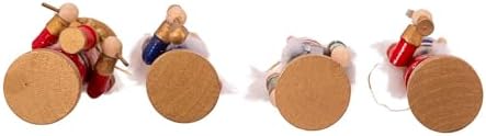 Kurt Adler Wooden Nutcracker Ornaments, 4-Piece Set
