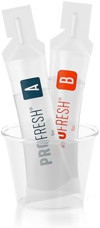 ProFresh Fresh Breath System Starter Kit, Oral Rinse 16.9 Ounce Bottle (Pack of 3) with Prep Packs & Tongue Cleaner, Alcohol Free, Flavor Free