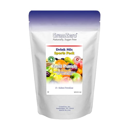 GramZero Grape Sugar Free Drink Mix Sports Pack, Great For Nutrition Club Loaded Teas, Zero Calorie, Stevia Sweetened
