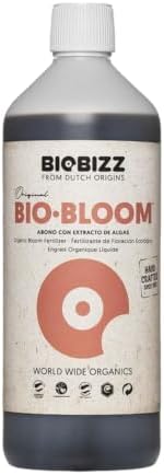 BioBizz 1L Bio-Bloom Liquid Fertiliser - Certified Organic Bloom Feed with Natural Sugar Beet Extract - Promotes Flowering, Fruiting & Resin Production - for Soil, Coco & Hydroponics