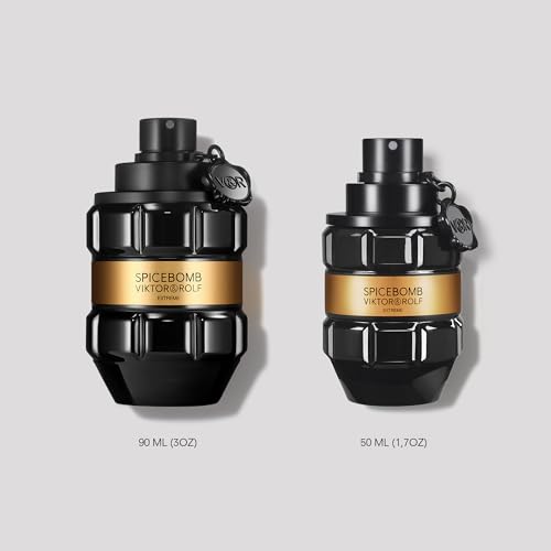 Viktor&Rolf Spicebomb Extreme Eau de Parfum - Woody Amber Cologne for Men | Fragrance with Black Pepper, Saffron & Cistus - Long Lasting - Fresh Mens Scent Perfect for Cool Evening Wear