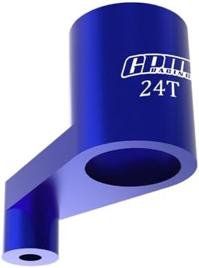 Aluminum 7075 Alloy 24T Servo Arm for LOSI 1:24 Micro-B 2WD Buggy RTR-LOS00007 / 1:28 Micro-T 2S 2WD RTR Stadium Truck-LOS-1392 Upgrades - Blue