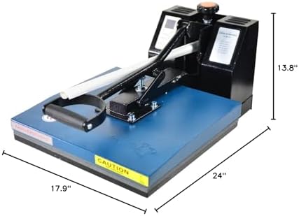 Fancierstudio Digital Heat Press 15 x 15 Sublimation Rhinestone Heat T-Shirt Machine15x15 B/BLK