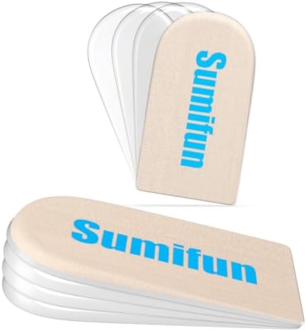 Sumifun Heel Lift, 4-Layer 1 Inch Gel Shoe Lifts for Women Uneven Legs, Adjustable Orthopedic Heel Lifts for Heel Pain and Leg Length Discrepancy