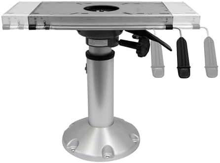 Wise 8WP144 Standard Mainstay Air Power Pedestal with Locking Swivel and Slide, Silver | Air-powered height adjustment 14 to 20 in