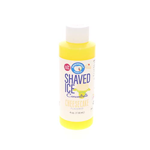 Hypothermias Shaved Ice and Snow Cone Syrup Unsweetened Flavor Concentrate - 4 Fl Oz - Makes 1 Gallon of Ready to Use Syrup - Cheesecake - Must Add