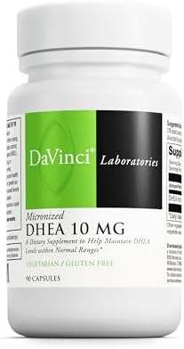 DAVINCI Labs Micronized DHEA 10mg - Helps to Support Healthy Aging, Hormone Balance, Brain Health, Thyroid Function & More - Vegetarian, Gluten-Free - 90 Capsules