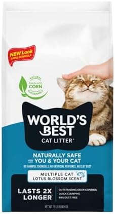 World's Best Cat Litter Lotus Blossom Scented, Odor Control, 32 lb Bag
