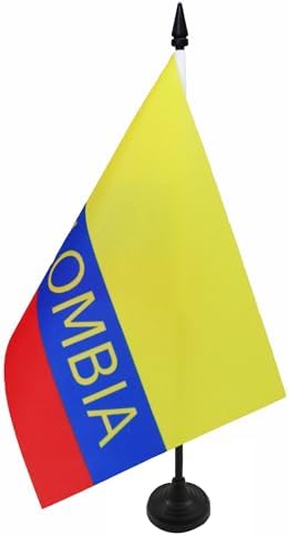AZ FLAG Nicaragua Table Flag 4x6 in 100D Polyester Plastic Base | Indoor use Nicaraguan 15x10 cm desk flag stitched finish with reinforced edges with plastic pole