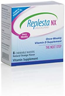Replesta NX 14,000 IU Vitamin D3 Cholecalciferol, for Vitamin D Deficiency, Once-Weekly Chewable Wafer, Non-GMO, Natural Orange Flavor, 8 Tablets