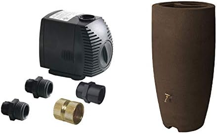 Algreen 500GPH Watering System Pump + 80 Gallon Rain Water Collection Barrel