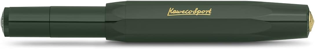 Kaweco CLASSIC SPORT Fountain Pen White with 23 Carat Gold-Plated Steel Nib and Iridium Tip for Ink Cartridges I Sport Fountain Pen 13 cm I Nib: BB (Extra Broad)