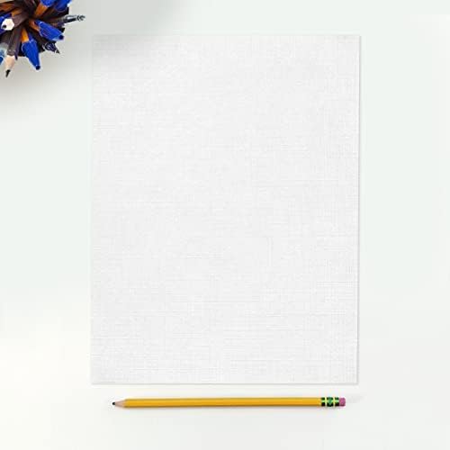 LUXPaper 8.5" x 11" Linen Paper | Letter Size | White Linen | 24lb. Paper Weight (60lb. Text) | 50 Qty
