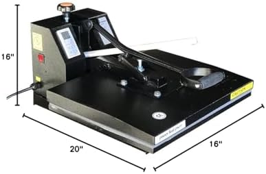 Fancierstudio Heat Press 16x20 Lower Platen Pull Out 5.5" Sublimation Rhinestone Heat Press FS16x20BP Black