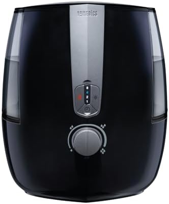 Homedics TotalComfort Plus Humidifier – Large Air Humidifiers for Bedroom, Plants – Top-Fill 5.3L Water Tank with Cool and Warm Mist
