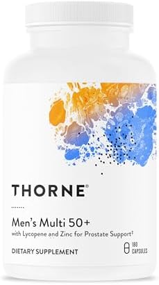 THORNE Men's Multi 50+, Comprehensive Daily Multi-Vitamin, 180 Capsules