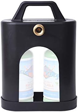 Flame King YSN1LBPB ProBoost Dual 1LB Propane Tank Carrier QCC Outlet, Black