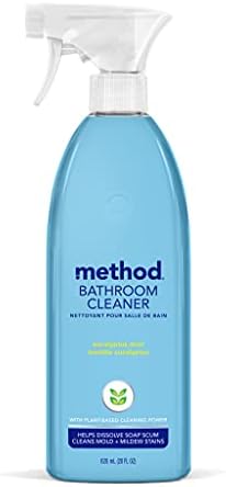 method Bathroom Cleaner, Eucalyptus Mint, 28 fl oz | Removes Mold + Mildew Stains, Helps Dissolve Soap Scum, Fights Grime on Shower, Tiles, Tub, Chrome, and Fixtures