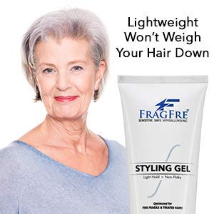 Light Hold Hair Gel Fragrance Free 8 oz - Lightweight Styling Gel for Fine Fragile and Weakened Hairs - Paraben Free Hypoallergenic Sensitive