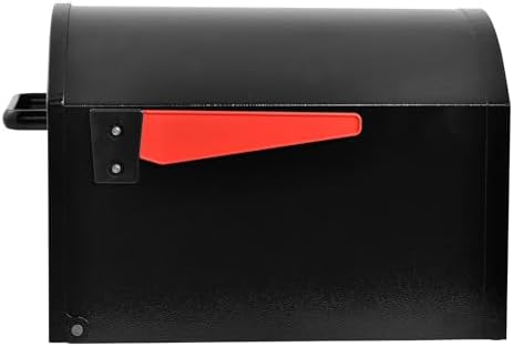 Mail Boss Orca Extra Large Galvanized Steel Post Mount Mailbox, Non-Locking