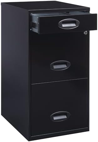 Realspace® SOHO 18" D 3-Drawer Organizer Vertical File Cabinet, Black